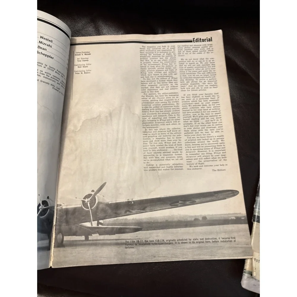 Wings‎ Magazine Aug 1971 v1 n1 PREMIERE ISSUE Flying Fortress B-17 FW 190 SB2C
